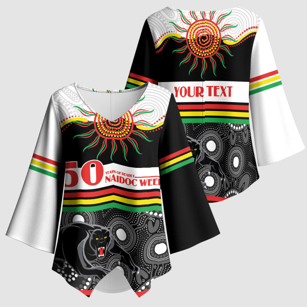 Panthers NAIDOC Week Personalised Kimono Sleeve Blouse Aboriginal Torres Strait Islanders Vibe