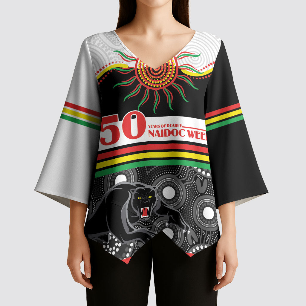 Panthers NAIDOC Week Personalised Kimono Sleeve Blouse Aboriginal Torres Strait Islanders Vibe