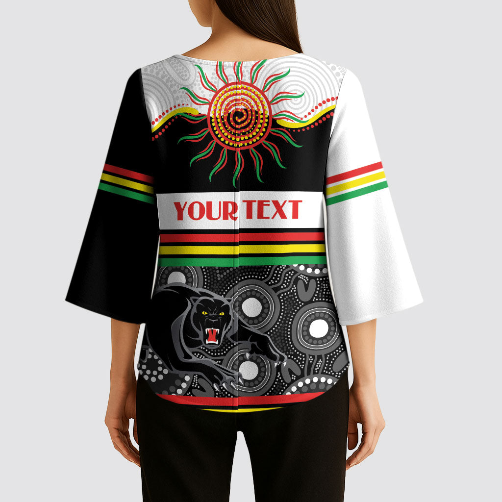 Panthers NAIDOC Week Personalised Kimono Sleeve Blouse Aboriginal Torres Strait Islanders Vibe