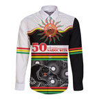 Panthers NAIDOC Week Personalised Long Sleeve Button Shirt Aboriginal Torres Strait Islanders Vibe