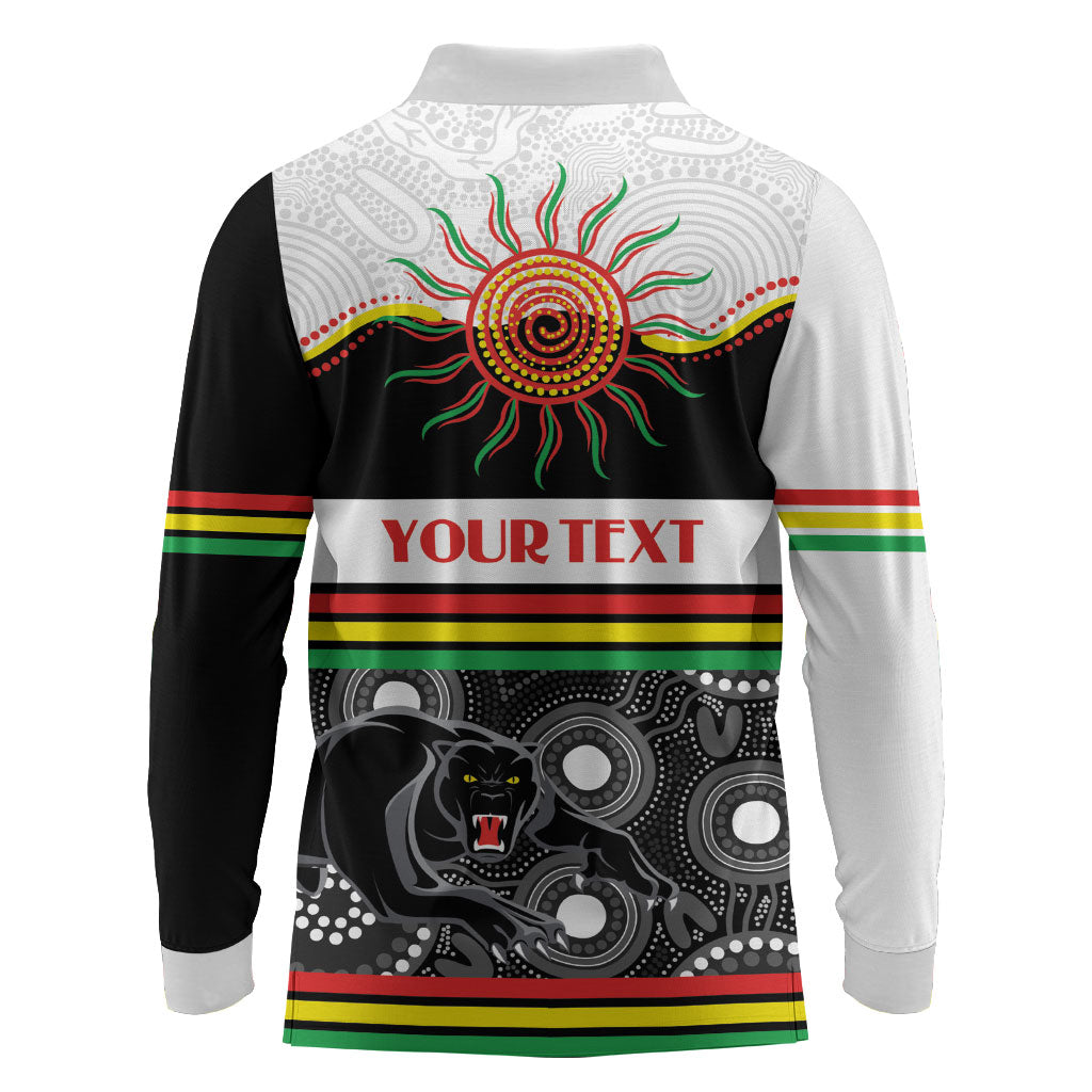 Panthers NAIDOC Week Personalised Long Sleeve Polo Shirt Aboriginal Torres Strait Islanders Vibe