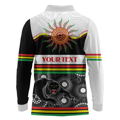 Panthers NAIDOC Week Personalised Long Sleeve Polo Shirt Aboriginal Torres Strait Islanders Vibe