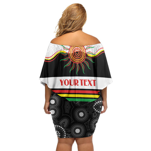 Panthers NAIDOC Week Personalised Off Shoulder Short Dress Aboriginal Torres Strait Islanders Vibe