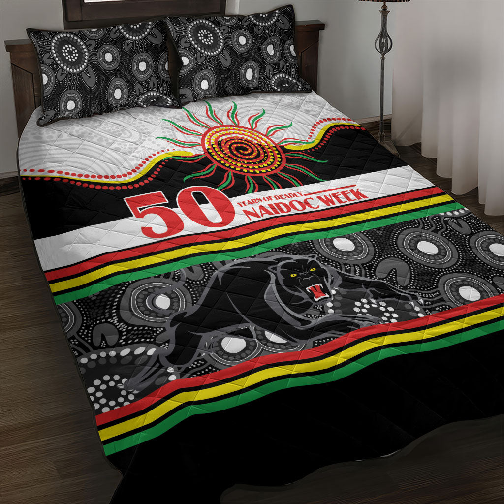 Panthers NAIDOC Week Quilt Bed Set Aboriginal Torres Strait Islanders Vibe
