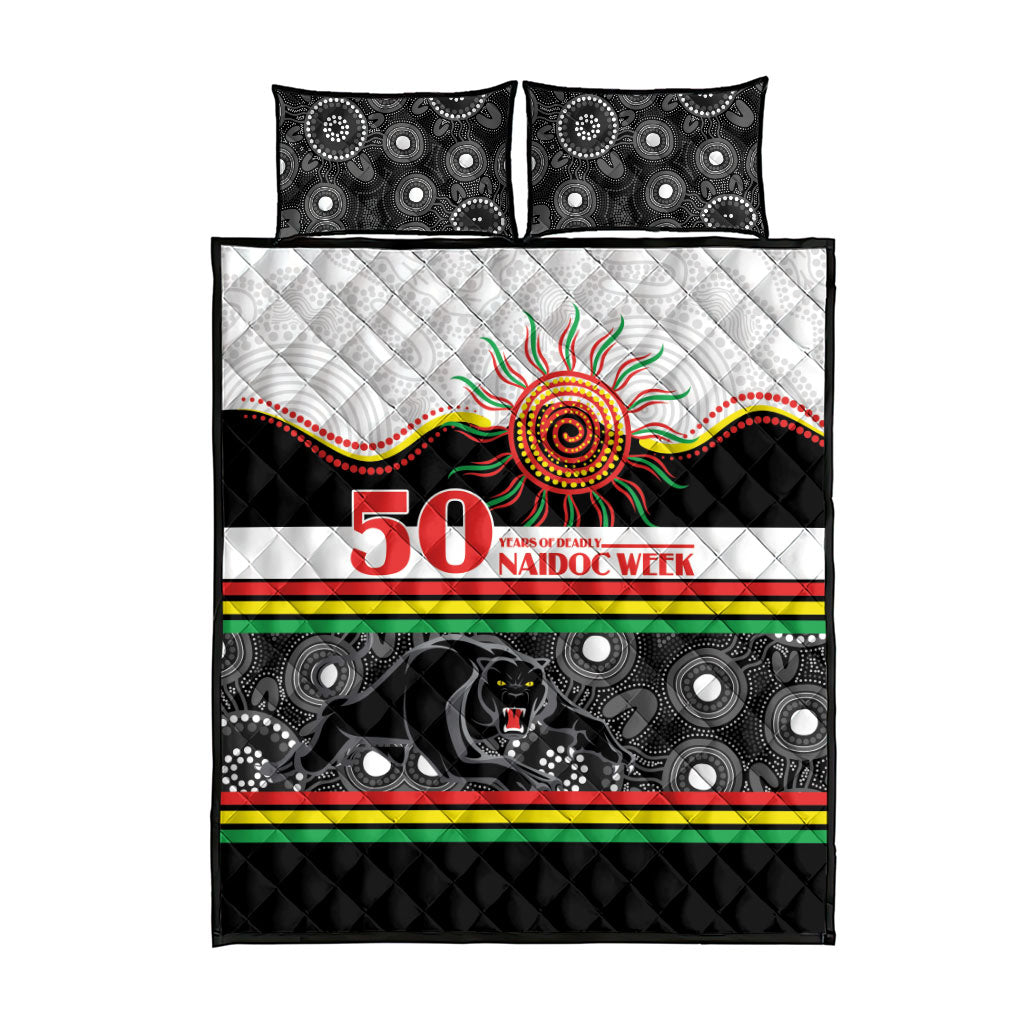 Panthers NAIDOC Week Quilt Bed Set Aboriginal Torres Strait Islanders Vibe