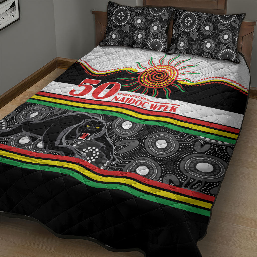 Panthers NAIDOC Week Quilt Bed Set Aboriginal Torres Strait Islanders Vibe