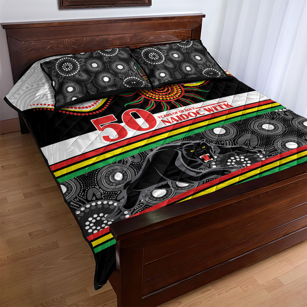 Panthers NAIDOC Week Quilt Bed Set Aboriginal Torres Strait Islanders Vibe