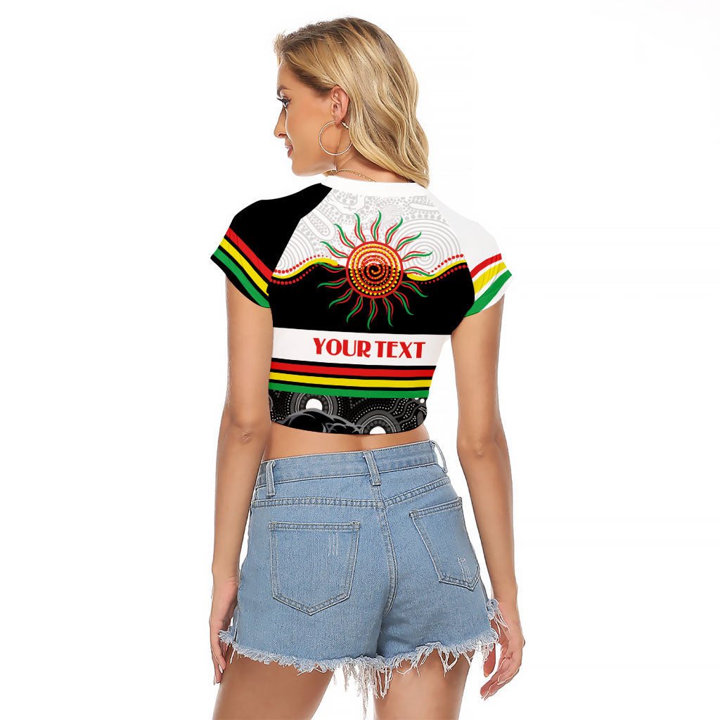 Panthers NAIDOC Week Personalised Raglan Cropped T Shirt Aboriginal Torres Strait Islanders Vibe