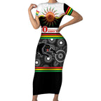 Panthers NAIDOC Week Personalised Short Sleeve Bodycon Dress Aboriginal Torres Strait Islanders Vibe