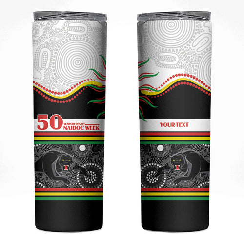 Panthers NAIDOC Week Personalised Skinny Tumbler Aboriginal Torres Strait Islanders Vibe