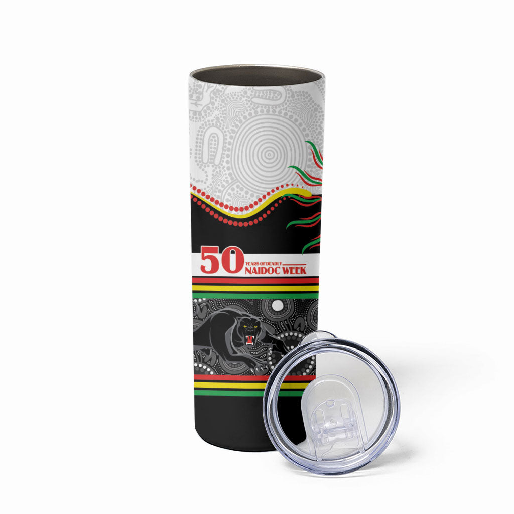 Panthers NAIDOC Week Personalised Skinny Tumbler Aboriginal Torres Strait Islanders Vibe