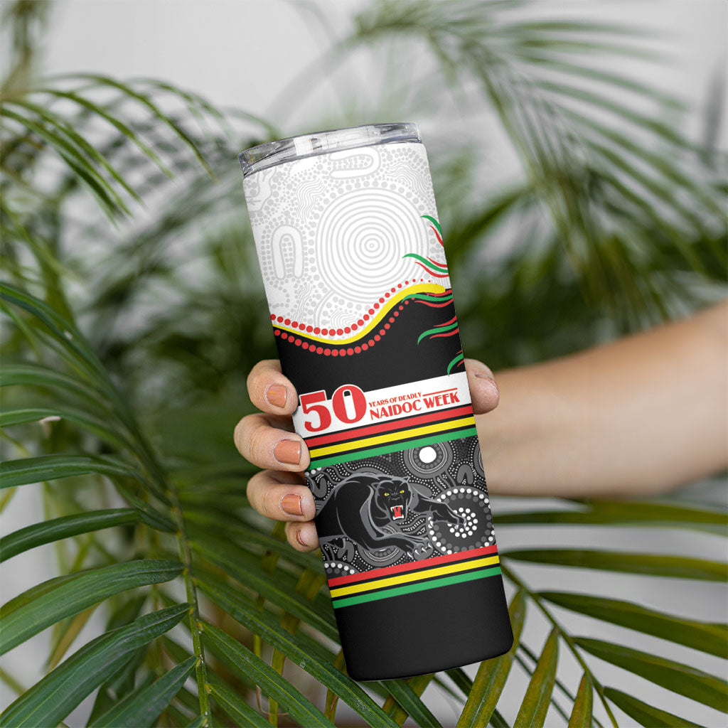 Panthers NAIDOC Week Personalised Skinny Tumbler Aboriginal Torres Strait Islanders Vibe