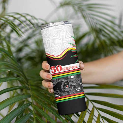 Panthers NAIDOC Week Personalised Skinny Tumbler Aboriginal Torres Strait Islanders Vibe