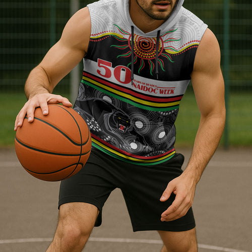 Panthers NAIDOC Week Personalised Sleeveless Hoodie Aboriginal Torres Strait Islanders Vibe