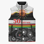 Panthers NAIDOC Week Personalised Sleeveless Puffer Jacket Aboriginal Torres Strait Islanders Vibe