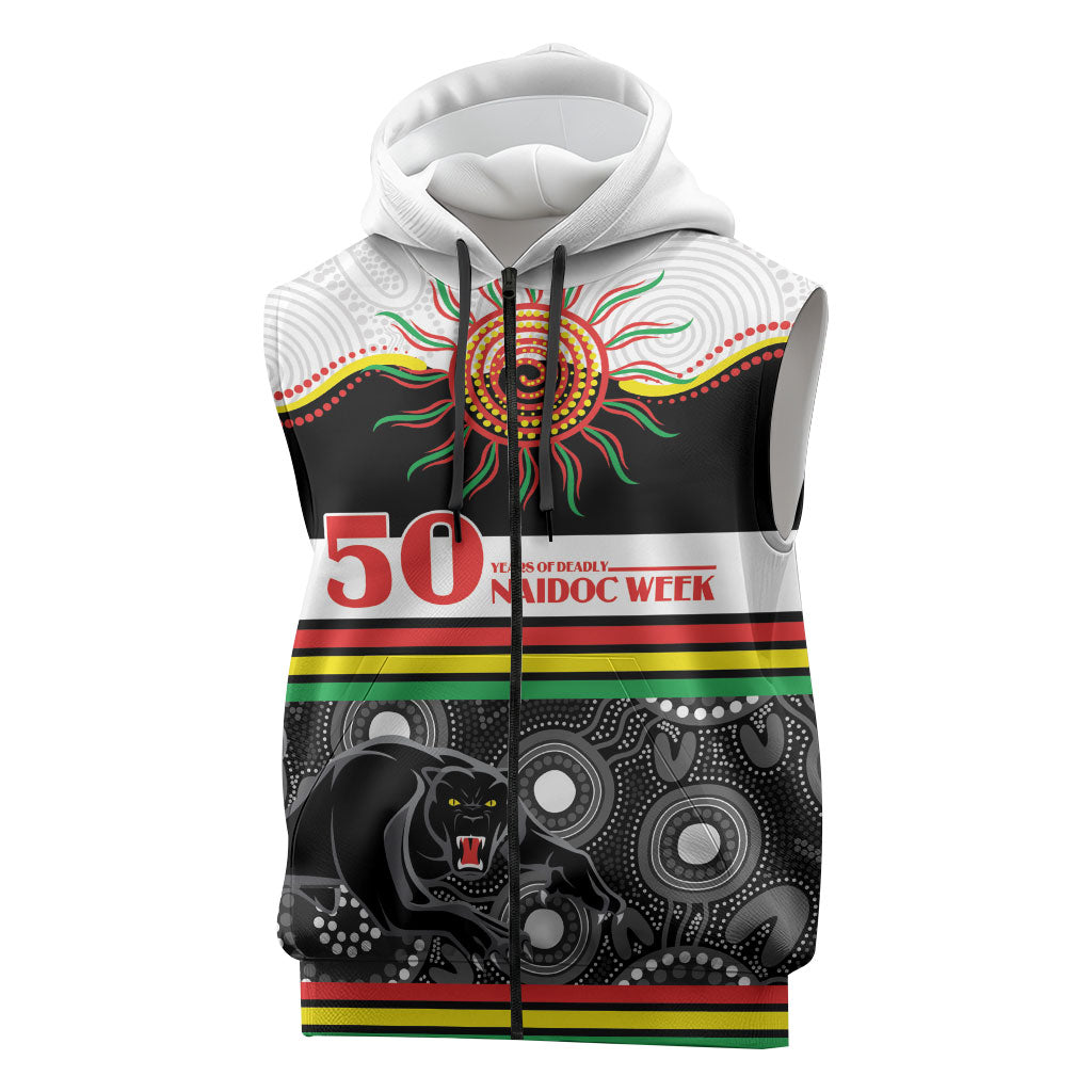 Panthers NAIDOC Week Personalised Sleeveless Zip Hoodie Aboriginal Torres Strait Islanders Vibe
