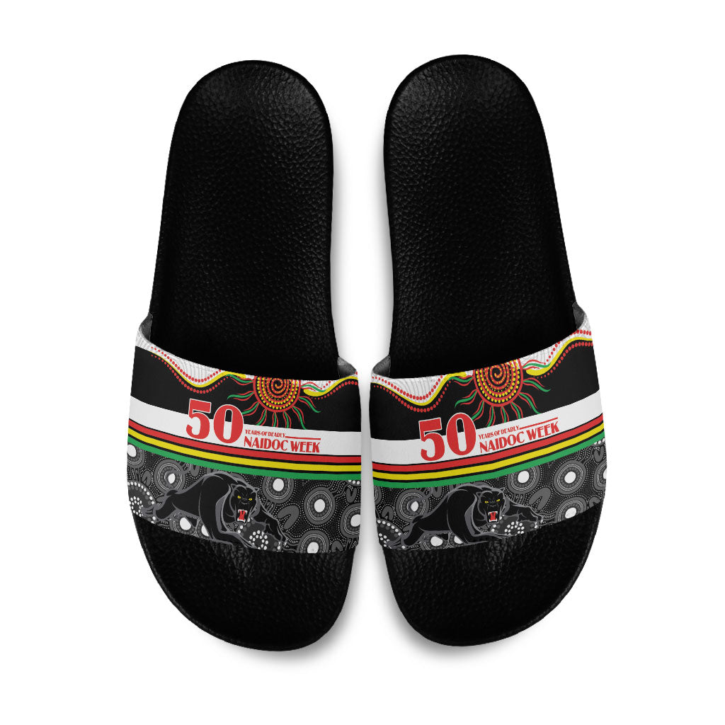 Panthers NAIDOC Week Slide Sandals Aboriginal Torres Strait Islanders Vibe
