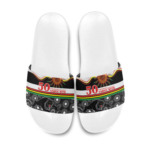 Panthers NAIDOC Week Slide Sandals Aboriginal Torres Strait Islanders Vibe