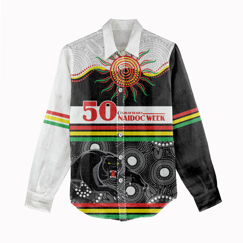 Panthers NAIDOC Week Personalised Women Casual Shirt Aboriginal Torres Strait Islanders Vibe