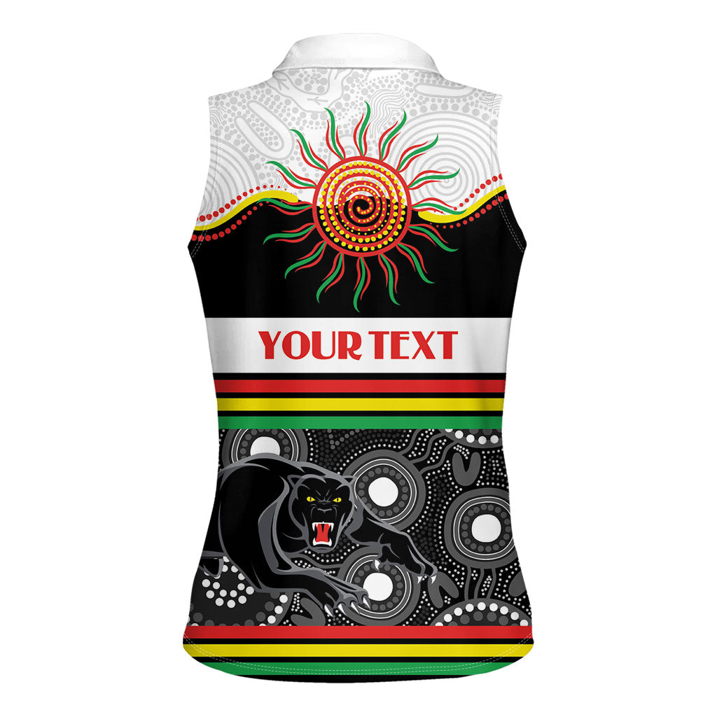 Panthers NAIDOC Week Personalised Women Sleeveless Polo Shirt Aboriginal Torres Strait Islanders Vibe