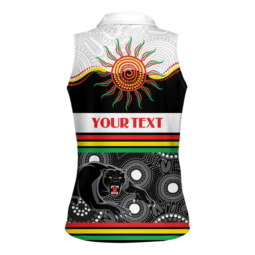 Panthers NAIDOC Week Personalised Women Sleeveless Polo Shirt Aboriginal Torres Strait Islanders Vibe