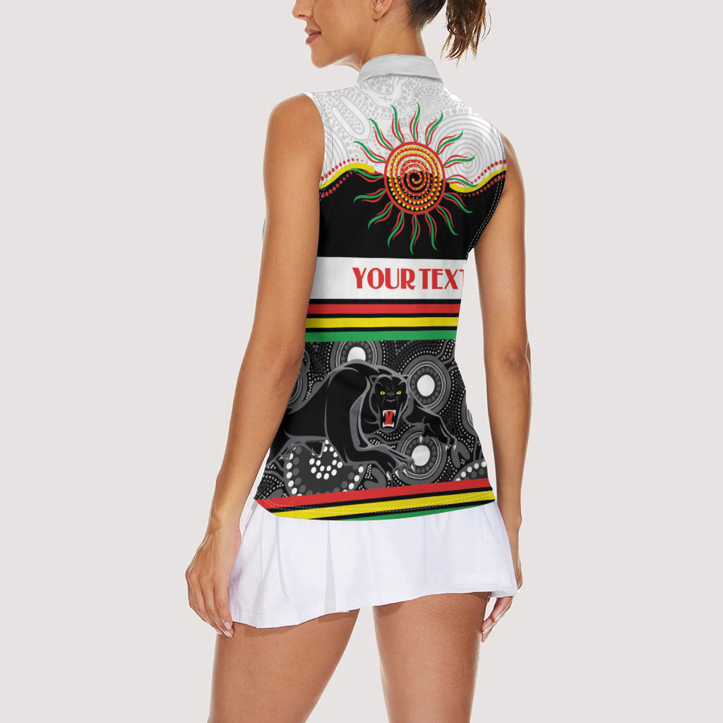 Panthers NAIDOC Week Personalised Women Sleeveless Polo Shirt Aboriginal Torres Strait Islanders Vibe