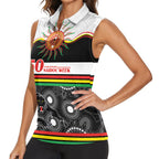 Panthers NAIDOC Week Personalised Women Sleeveless Polo Shirt Aboriginal Torres Strait Islanders Vibe