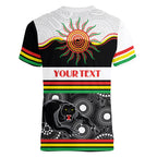Panthers NAIDOC Week Personalised Women V-Neck T-Shirt Aboriginal Torres Strait Islanders Vibe