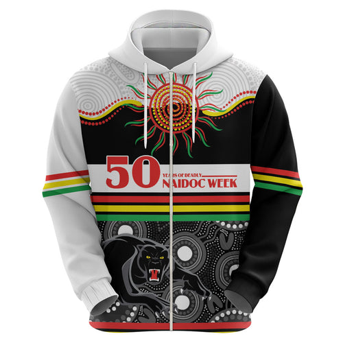 Panthers NAIDOC Week Personalised Zip Hoodie Aboriginal Torres Strait Islanders Vibe