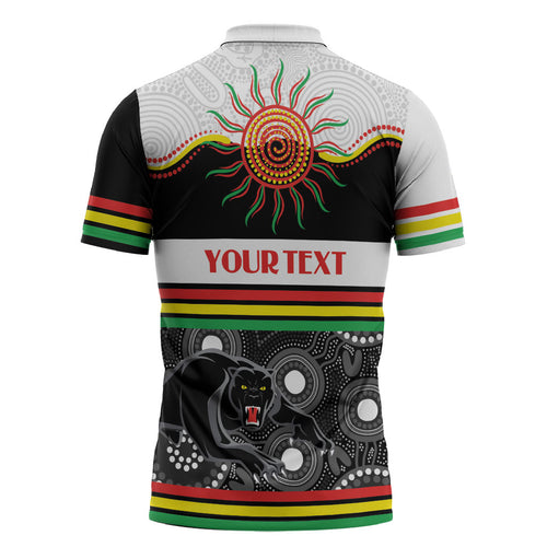 Panthers NAIDOC Week Personalised Zipper Polo Shirt Aboriginal Torres Strait Islanders Vibe