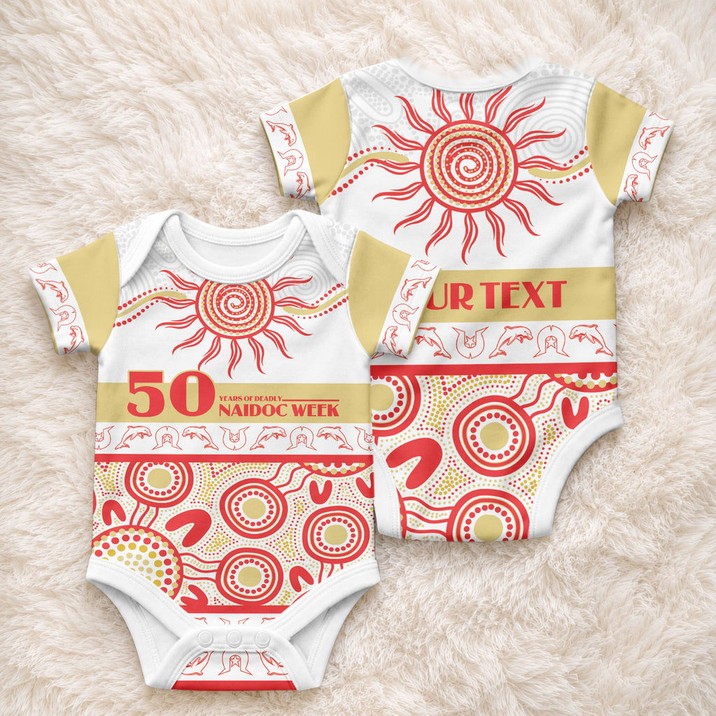 Dolphins NAIDOC Week Personalised Baby Onesie Aboriginal Torres Strait Islanders Vibe