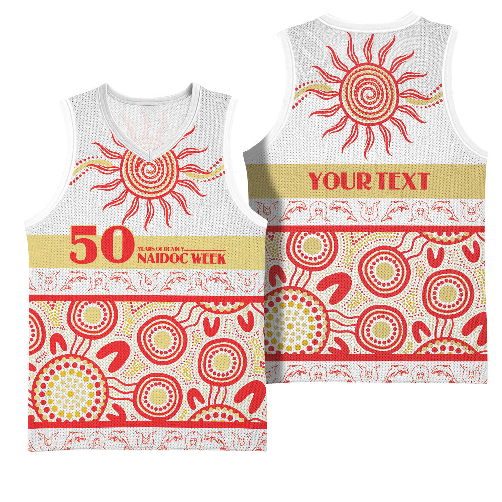 Dolphins NAIDOC Week Personalised Basketball Jersey Aboriginal Torres Strait Islanders Vibe
