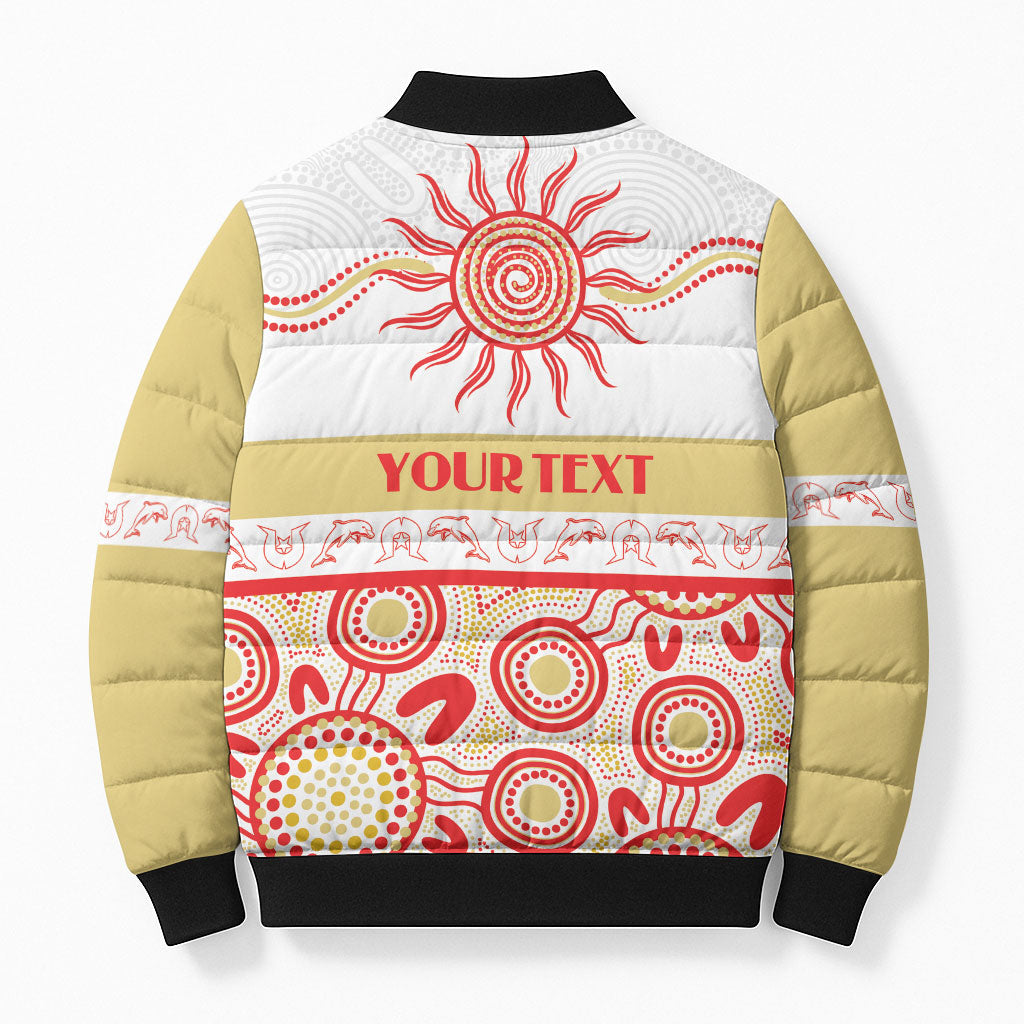 Dolphins NAIDOC Week Personalised Bomber Puffer Jacket Aboriginal Torres Strait Islanders Vibe