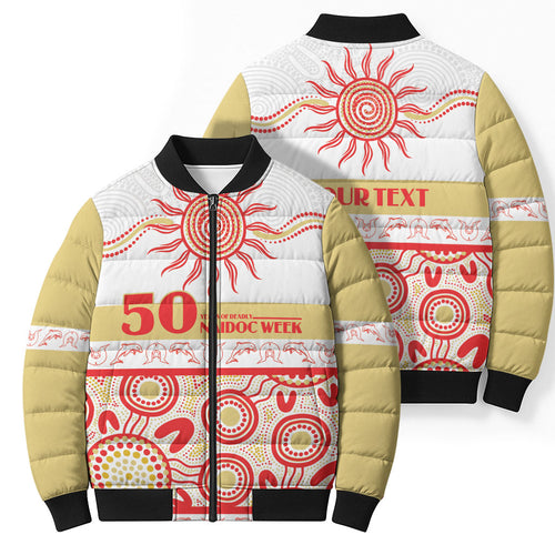 Dolphins NAIDOC Week Personalised Bomber Puffer Jacket Aboriginal Torres Strait Islanders Vibe