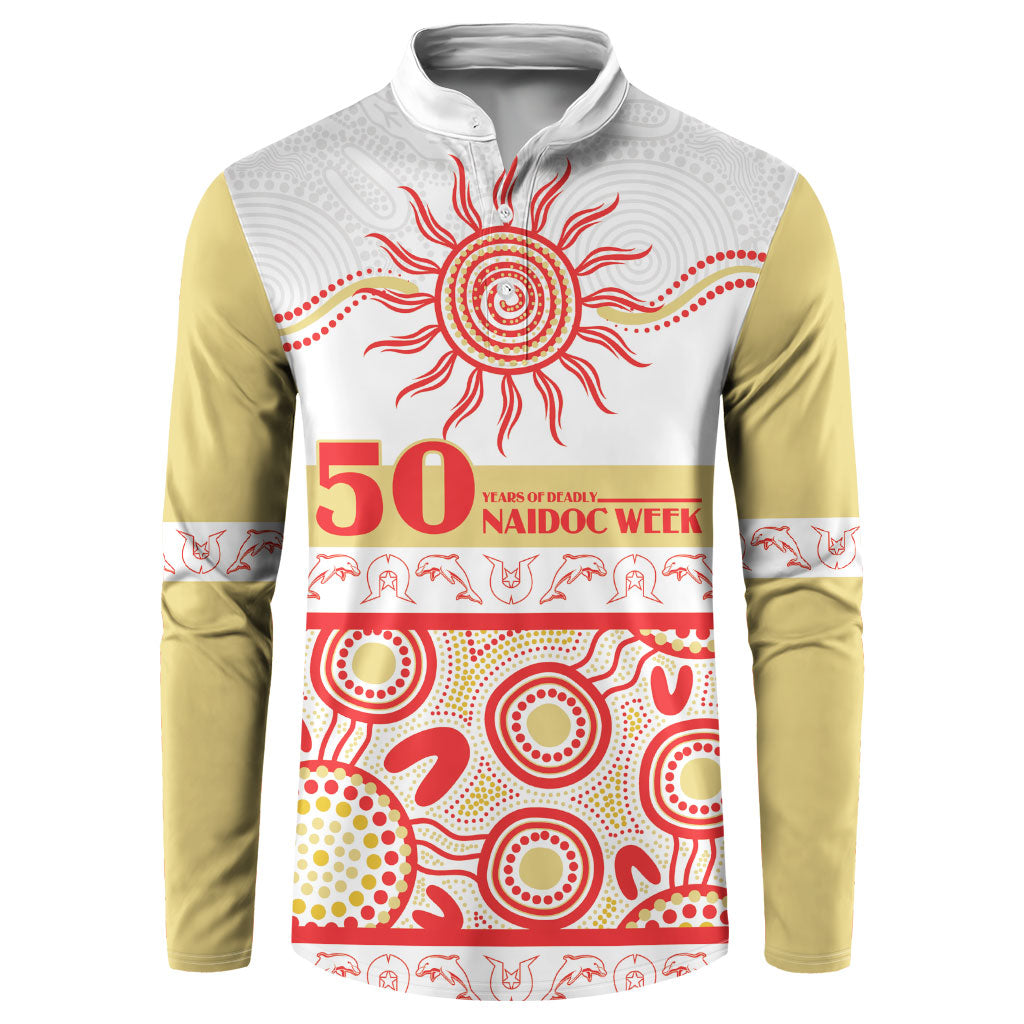 Dolphins NAIDOC Week Personalised Button Sweatshirt Aboriginal Torres Strait Islanders Vibe
