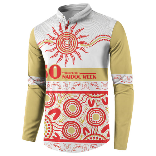 Dolphins NAIDOC Week Personalised Button Sweatshirt Aboriginal Torres Strait Islanders Vibe