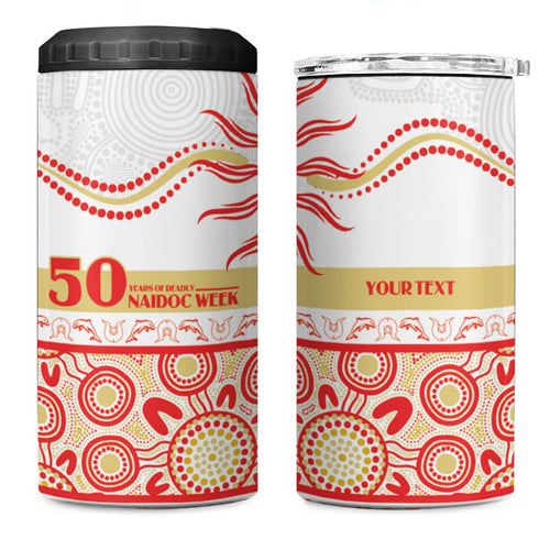 Dolphins NAIDOC Week Personalised 4 in 1 Can Cooler Tumbler Aboriginal Torres Strait Islanders Vibe