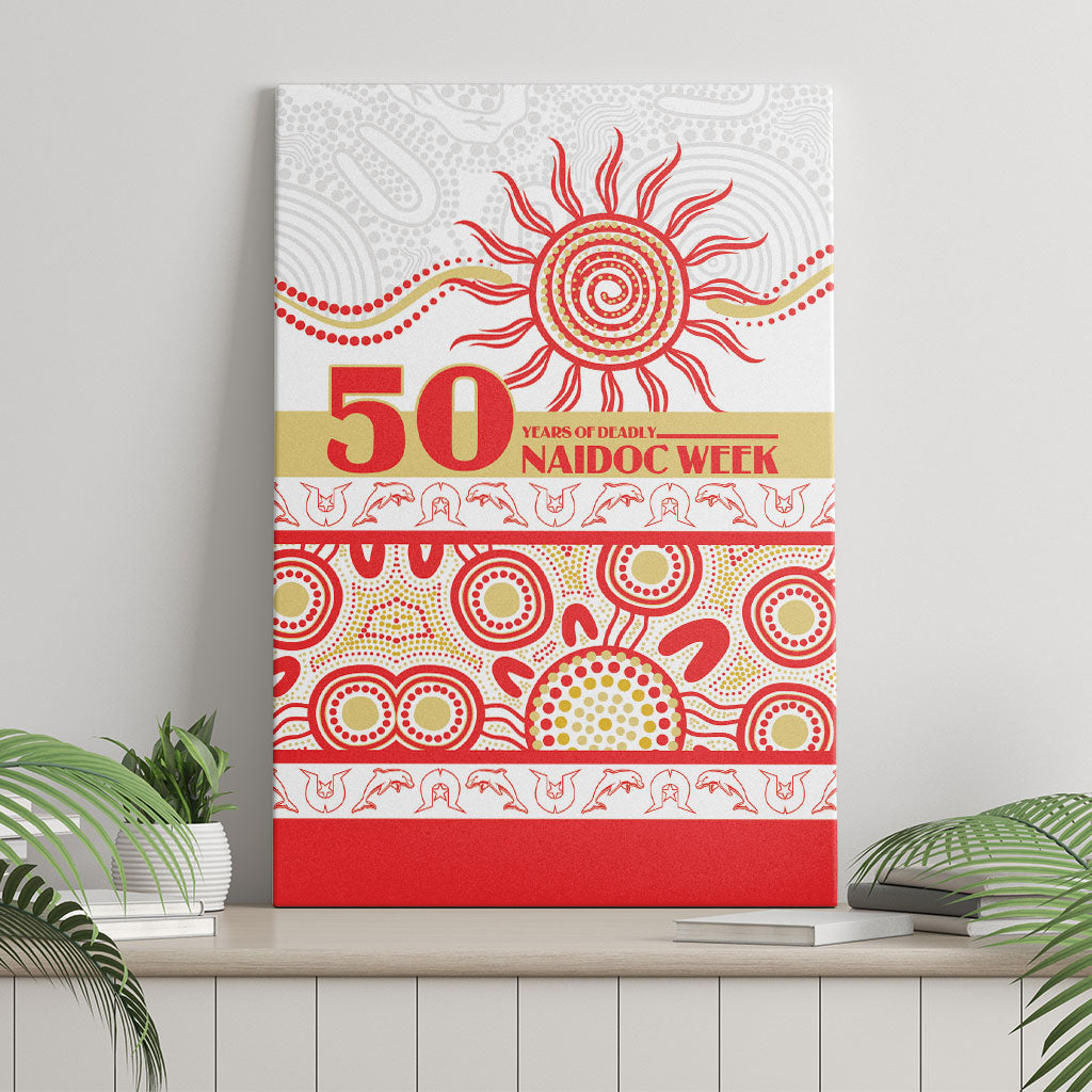 Dolphins NAIDOC Week Canvas Wall Art Aboriginal Torres Strait Islanders Vibe