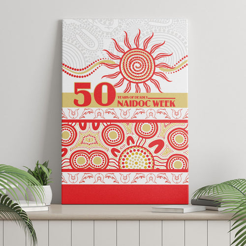 Dolphins NAIDOC Week Canvas Wall Art Aboriginal Torres Strait Islanders Vibe
