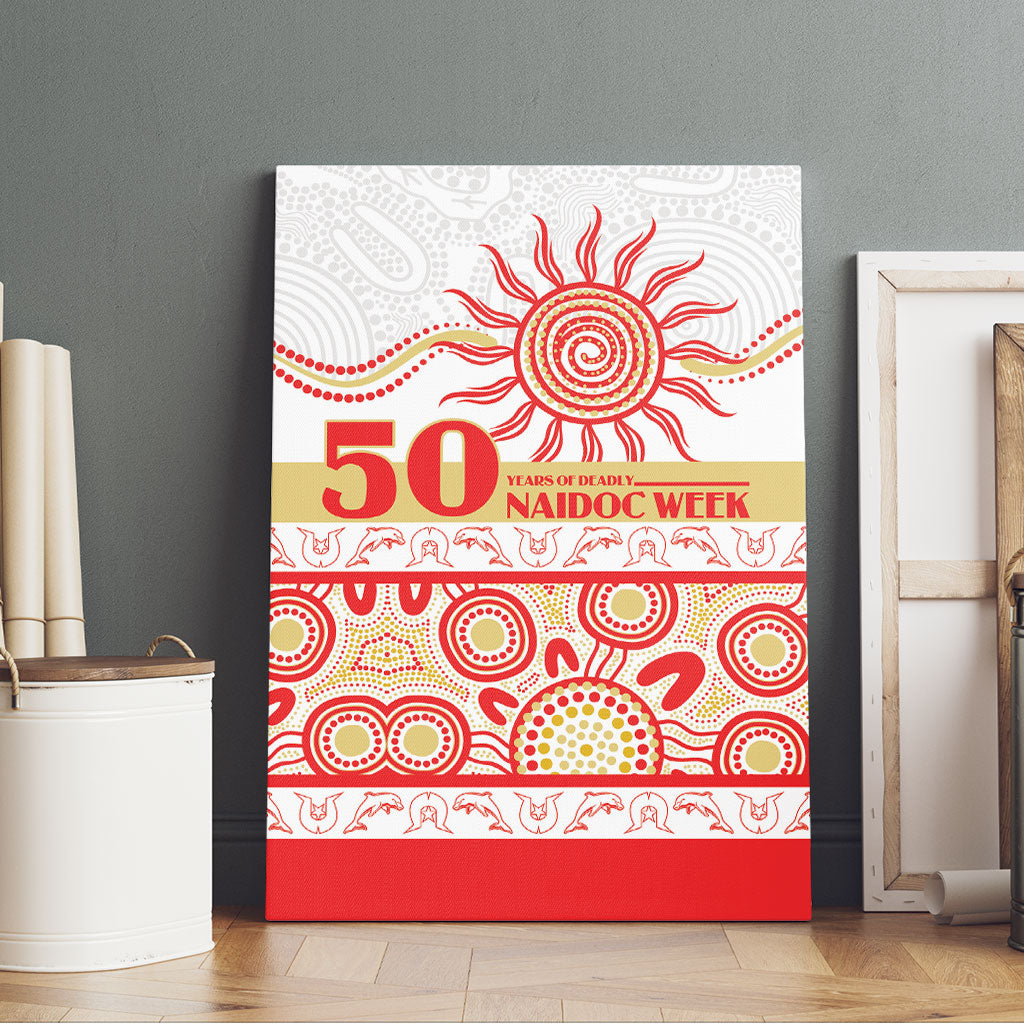 Dolphins NAIDOC Week Canvas Wall Art Aboriginal Torres Strait Islanders Vibe