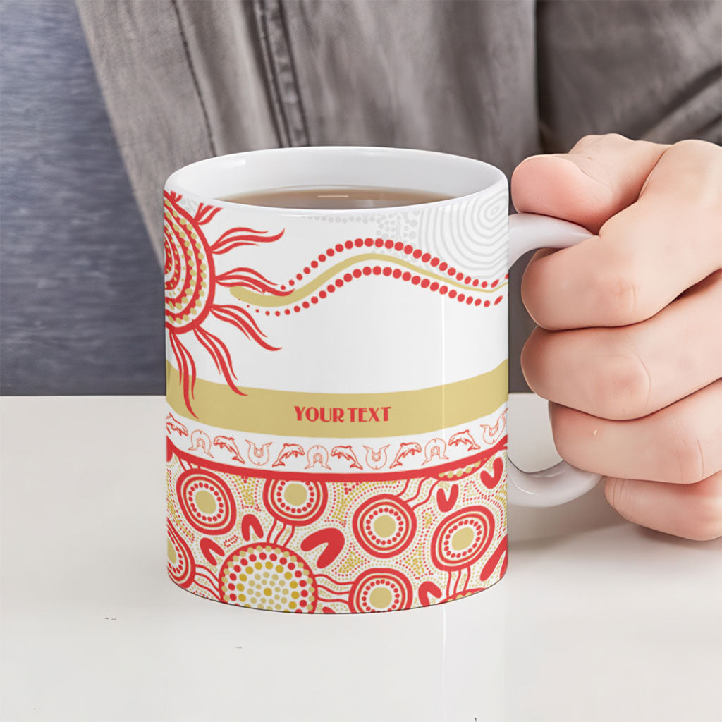 Dolphins NAIDOC Week Personalised Ceramic Mug Aboriginal Torres Strait Islanders Vibe