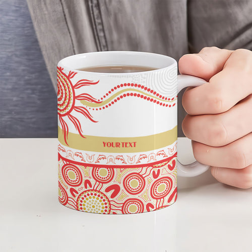 Dolphins NAIDOC Week Personalised Ceramic Mug Aboriginal Torres Strait Islanders Vibe