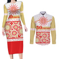 Dolphins NAIDOC Week Personalised Couples Matching Long Sleeve Bodycon Dress and Long Sleeve Button Shirt Aboriginal Torres Strait Islanders Vibe