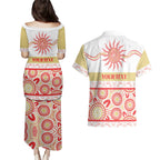 Dolphins NAIDOC Week Personalised Couples Matching Puletasi and Hawaiian Shirt Aboriginal Torres Strait Islanders Vibe