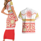 Dolphins NAIDOC Week Personalised Couples Matching Short Sleeve Bodycon Dress and Hawaiian Shirt Aboriginal Torres Strait Islanders Vibe