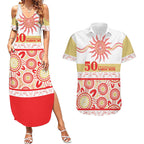 Dolphins NAIDOC Week Personalised Couples Matching Summer Maxi Dress and Hawaiian Shirt Aboriginal Torres Strait Islanders Vibe