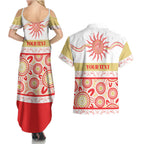 Dolphins NAIDOC Week Personalised Couples Matching Summer Maxi Dress and Hawaiian Shirt Aboriginal Torres Strait Islanders Vibe