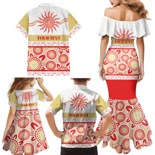 Dolphins NAIDOC Week Personalised Family Matching Mermaid Dress and Hawaiian Shirt Aboriginal Torres Strait Islanders Vibe