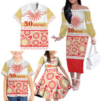 Dolphins NAIDOC Week Personalised Family Matching Off The Shoulder Long Sleeve Dress and Hawaiian Shirt Aboriginal Torres Strait Islanders Vibe
