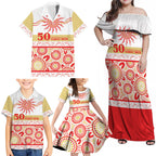 Dolphins NAIDOC Week Personalised Family Matching Off Shoulder Maxi Dress and Hawaiian Shirt Aboriginal Torres Strait Islanders Vibe